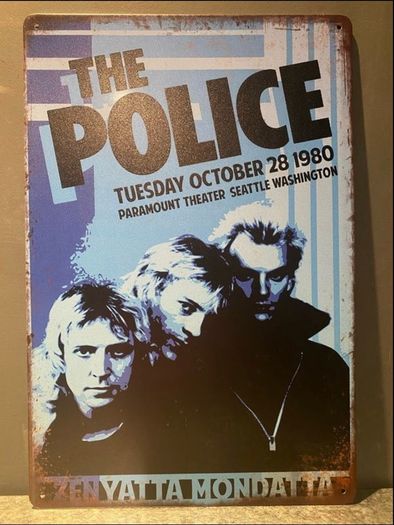 The police Tin metal sign