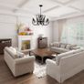 8-Light Vintage Black French Country Chandelier: Image 7