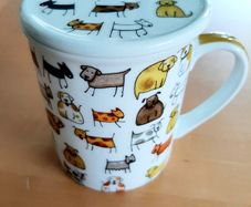 Doggy mug with lid (BN)