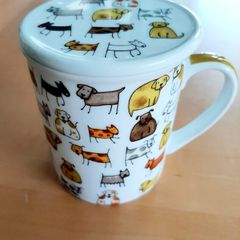 Doggy mug with lid (BN)
