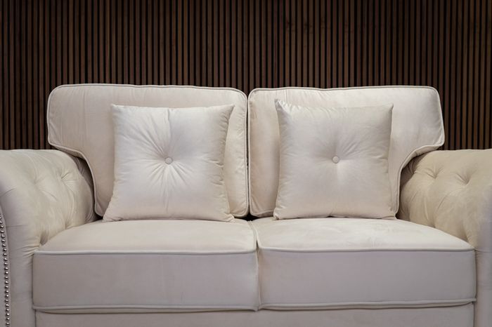 Olympia Cream Fullback Plush Velvet Fabric Sofa Set
