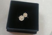Sterling silver expandable ring flowers