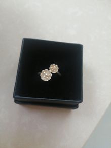 Sterling silver expandable ring flowers