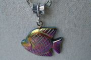 Fish pendant,Gemstone jewellery, New, Gift