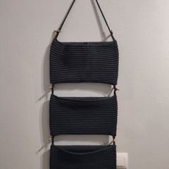 Ikea Nordana hanging crochet blue storage / decor