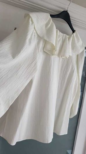 George ivory wide frill collar blouse Sz 12 - Bnwt Rrp 16 Sterling