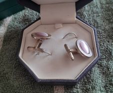 silver cufflinks