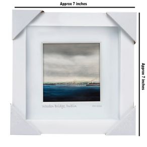 Wooden Bridge and Dublin Bay, Small Framed print by artist Helen Mathews