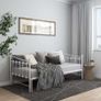 Pull-out Sofa Bed Frame White Metal 90x200 cm Image 5