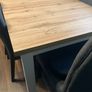 Large Extendable Solid Wood Table and Chairs - 6 Dark Grey Image 3