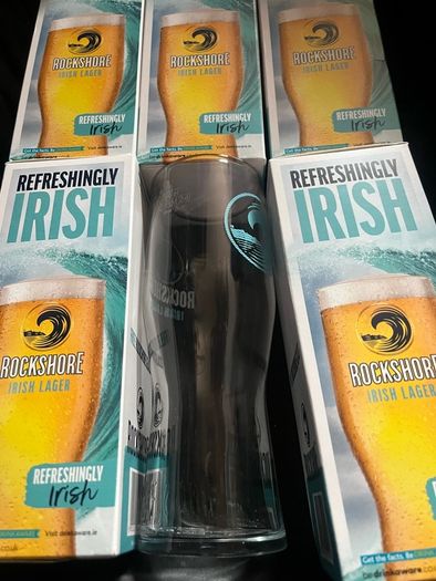 Rockshore beer pint glasses