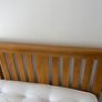Solid Oak Double Bed & Mattress Image 2
