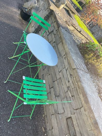 Lovely Garden - Patio Bistro Foldable Table With 2 Matching Chairs - Can Deliver
