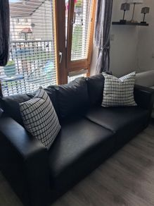 lovely leather black sofa for sale