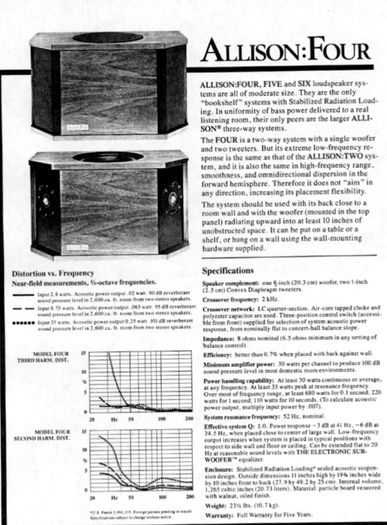 Allison Four speakers