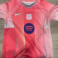 Pink Barcelona football jersey