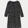 M&S Printed Tie Neck Knee Length Dress. Size 14L. New Image 3