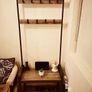Coat Rack, Hall Tree with 8 Hooks, Shoe Bench, Storage Shelves, for Entryway, Bedroom, Steel Frame, Industrial Style, Rustic Brown and Black Image 3