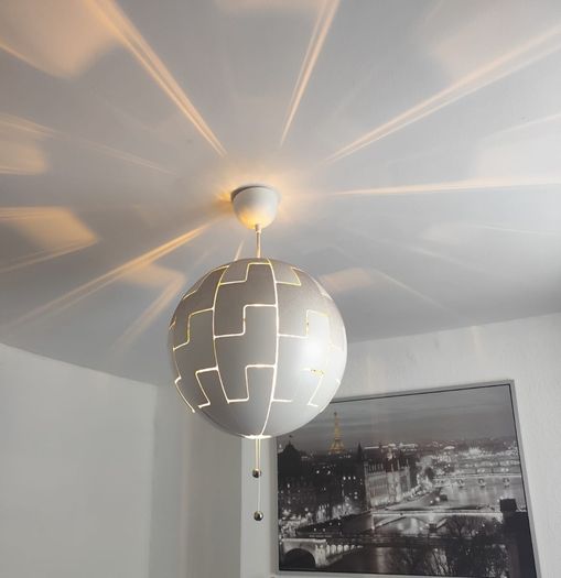 Light Shade -IKEA PS 2014 Pendant lamp, white/silver-colour, 35 cm