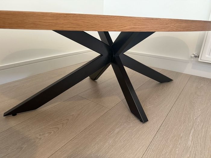For Sale Ellipse Oval Rustic Oak Coffee Table (250)