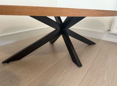 For Sale Ellipse Oval Rustic Oak Coffee Table (250)