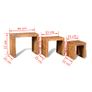 Nesting Table Set 3 Pieces Solid Mango Wood Image 6