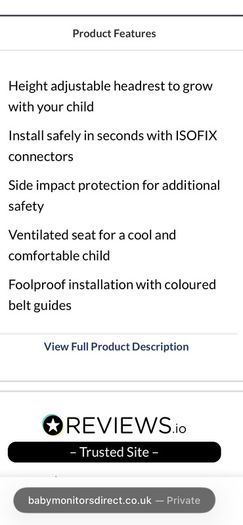 Joie Trillo Booster Seat