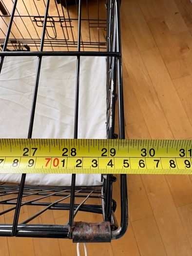 Dog crate with foam mattress