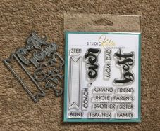 Studio Katia "Best ever" photopolymer stamp set with coordinating dies