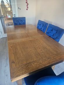Dining table and four chairs