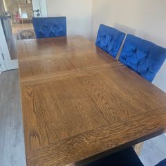 Dining table and four chairs