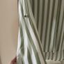 House Brand Sage Green & White Striped V-Neck Blouse - Size M Image 10