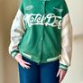 Bershka Green Varsity Jacket Size M/10 Image 3