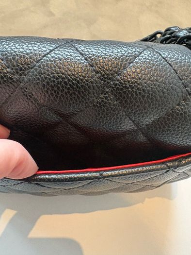 Rare all black C single flap bag.