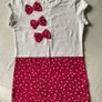 Girl's Brand New White and Pink Short Sleeve Top | Size 2-3 years Image 2