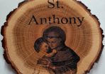 St Anthony plaque, present, gift, wedding, oak