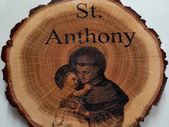 St Anthony plaque, present, gift, wedding, oak