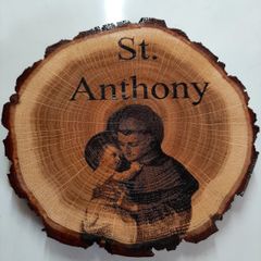 St Anthony plaque, present, gift, wedding, oak