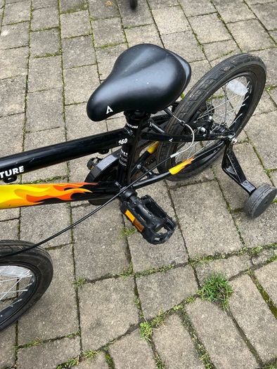 First bike black with flames