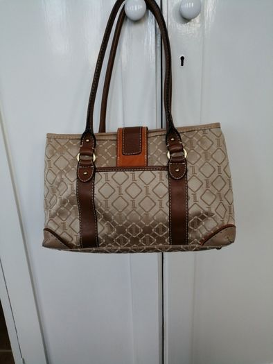 Tignanello Fabric and Leather Handbag