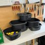 6 x Rectangular Plastic Storage - Washing Up Bowls - Grey Image 3