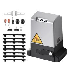 Automatic Gate Opener, 280W Electric Sliding Gate Opener for Doors up to 25m 816kg, Nylon Gear Rack Rolling Door Motor with Infrared Sensor & 2 Remote Controls, Driveway Gates Opening System