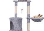 Cat Tree, 145cm Cat Scratch Posts Multi-Level Stable Cat Climbing Tower Cat Activity Trees with Ladder, Indoor Pet Activity Furniture Play House for Kitty Kitten (FREE POSTAGE)