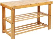 Shoe Rack Bench Bamboo  - Free Delivery Nationwide