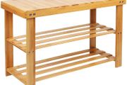 Shoe Rack Bench Bamboo  - Free Delivery Nationwide