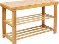 main image for ad Shoe Rack Bench Bamboo  - Free Delivery Nationwide