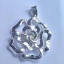 Sterling silver large rose pendant Image 2