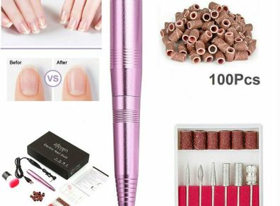 Electric Nail File Art Nail USB Portable Drill Acrylic Manicure Pedicure Portable Kit