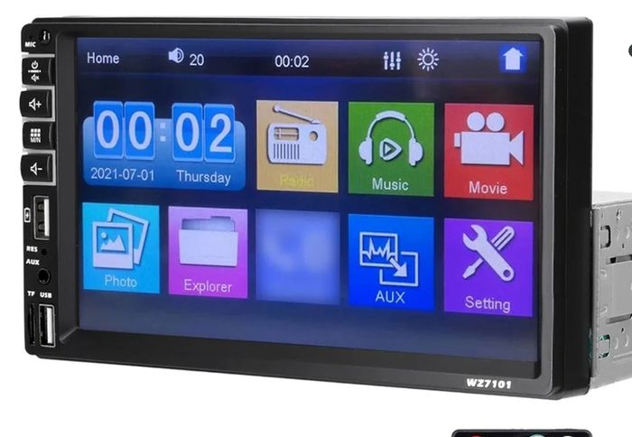 7" MP5 car single din stereo radio touchscreen