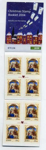 2004 Ireland Christmas Stamp Booklet Mint Never Hinged (MNH). Hibernian HB125.